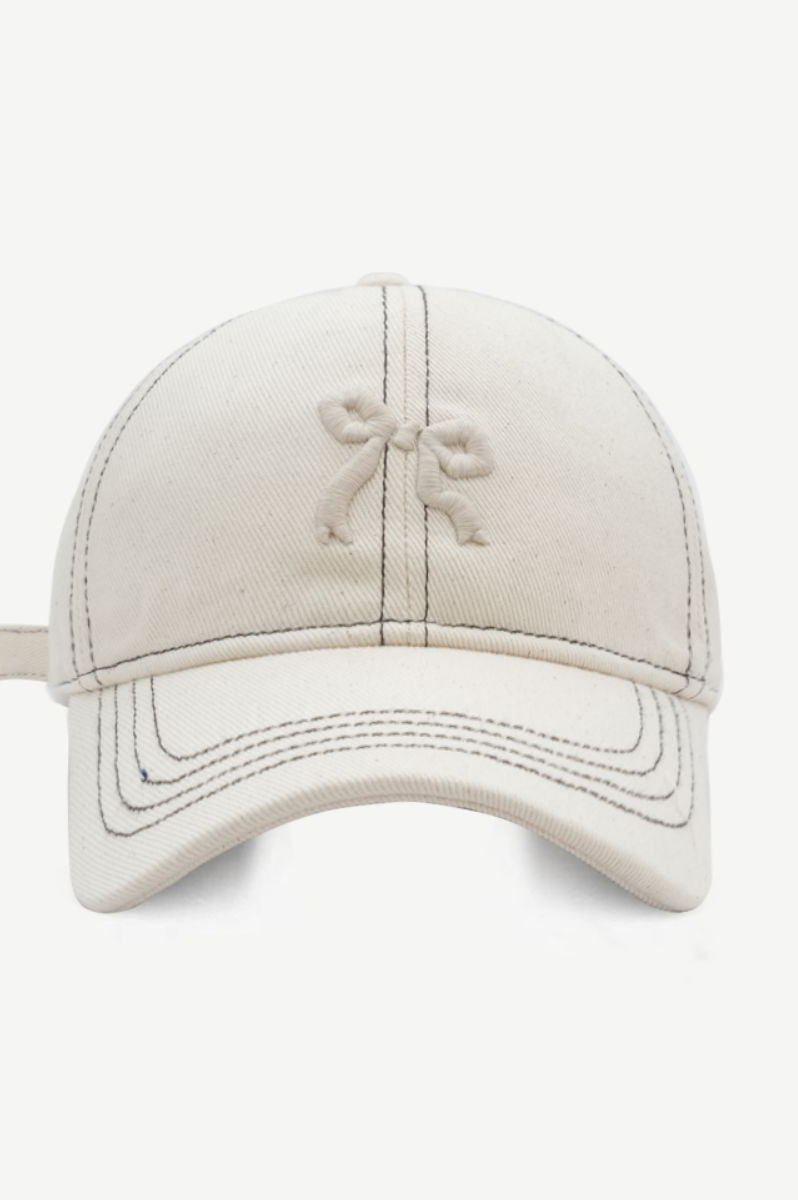 Bow Graphic Cotton Baseball Hat Trendsi
