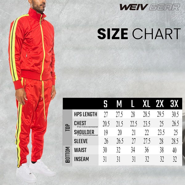 Striped Tape Front Pleat Track Suit WEIV