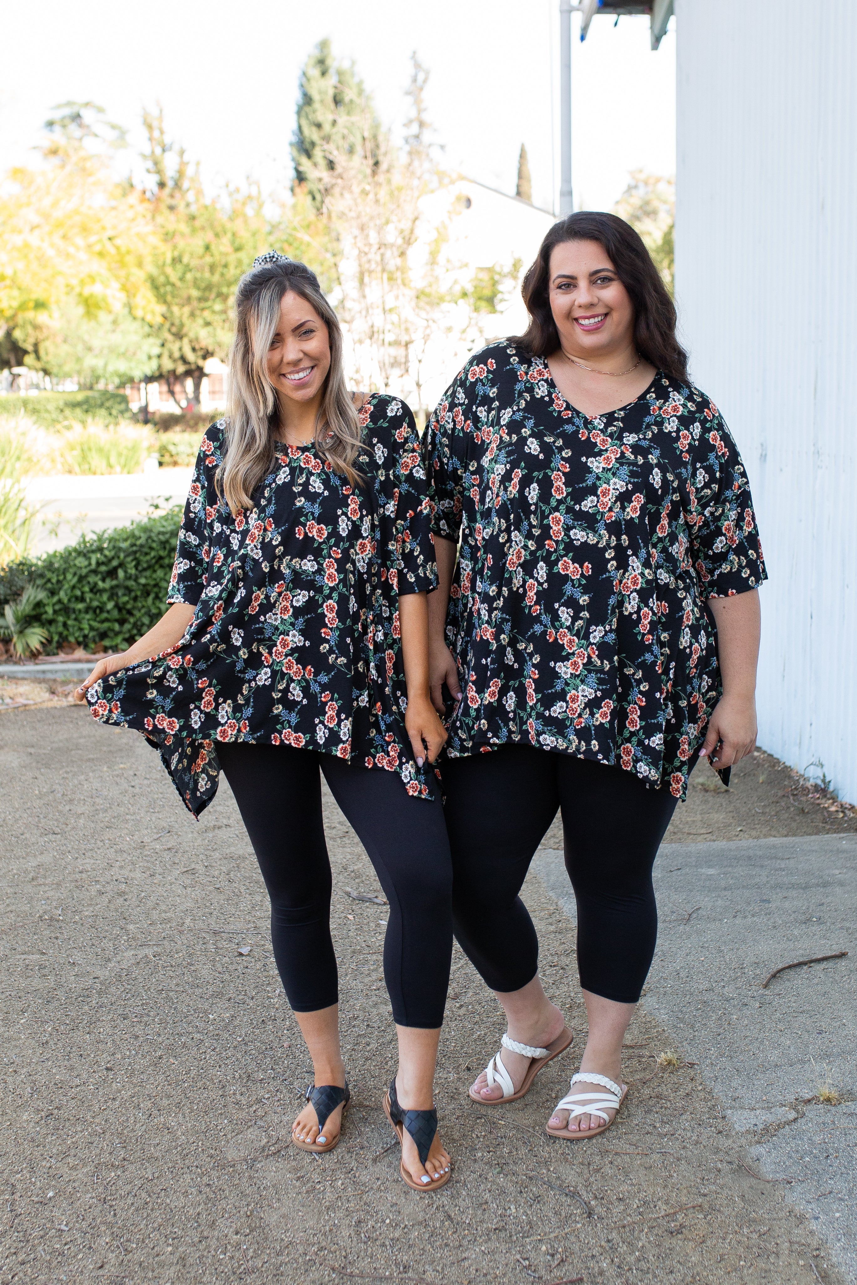 Night Blossoms Short Sleeve Top Boutique Simplified