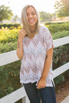 Zig To The Zag Short Sleeve Top Boutique Simplified