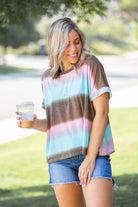 Gradiently Striped Boxy Tee Boutique Simplified