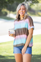 Gradiently Striped Boxy Tee Boutique Simplified