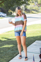 Gradiently Striped Boxy Tee Boutique Simplified