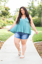 My Teal Empire Sweater Tank Boutique Simplified