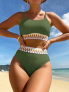 Scoop Neck Spaghetti Strap Two-Piece Swim Set Trendsi