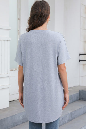 Round Neck Short Sleeve T-Shirt Trendsi