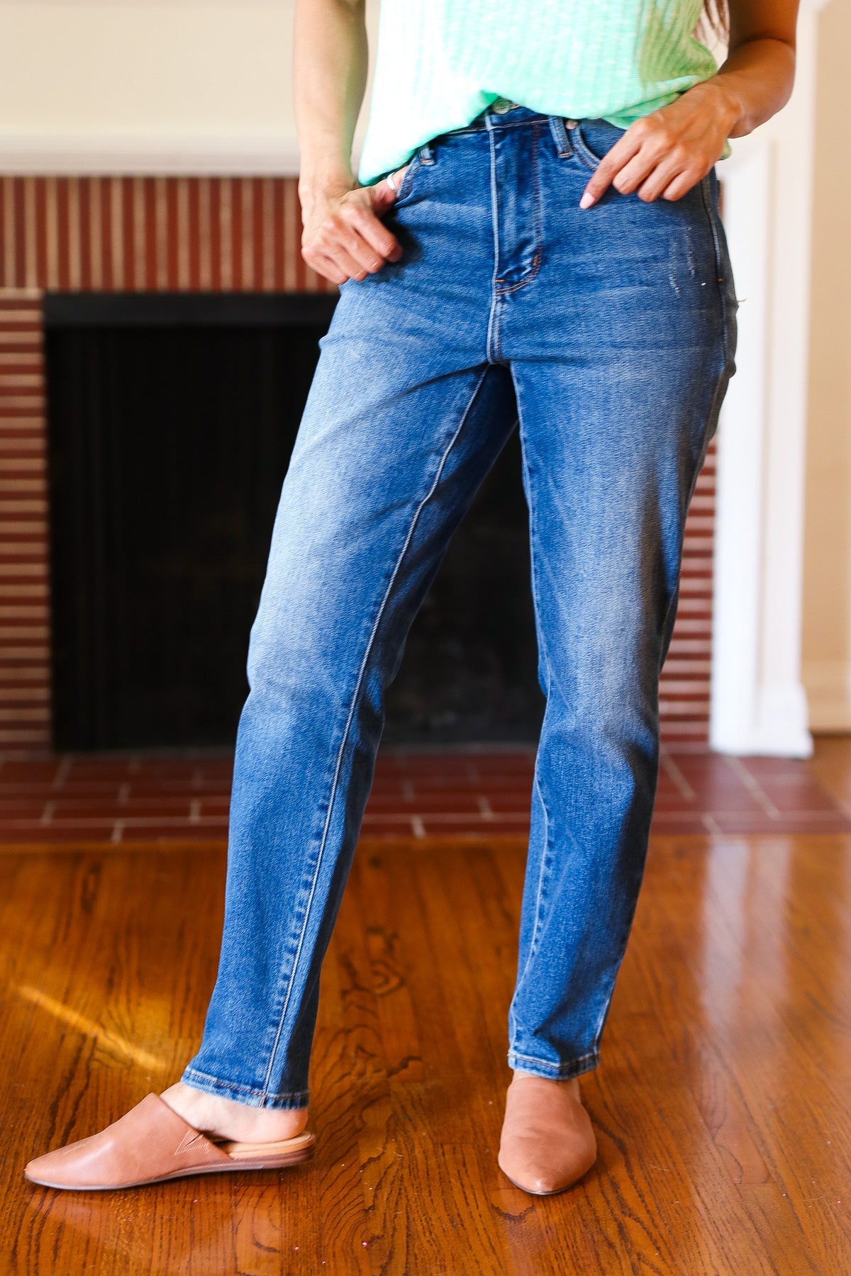 Everyday Dark Denim Slim Fit High Rise Jeans Judy Blue