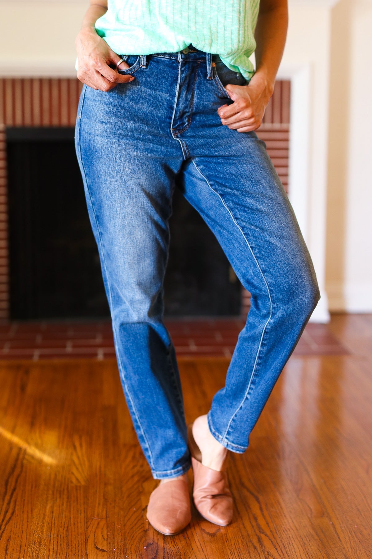 Everyday Dark Denim Slim Fit High Rise Jeans Judy Blue