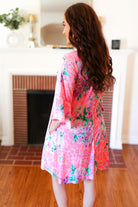 Pink Floral & Animal Print Bell Sleeve Dress Hayzel