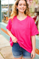 Be Bold Coral Crinkle Texture Pocketed Dolman Top Beeson River