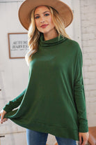 Hunter Green Cashmere Feel Turtleneck Sweater Haptics