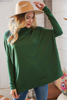 Hunter Green Cashmere Feel Turtleneck Sweater Haptics