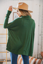 Hunter Green Cashmere Feel Turtleneck Sweater Haptics