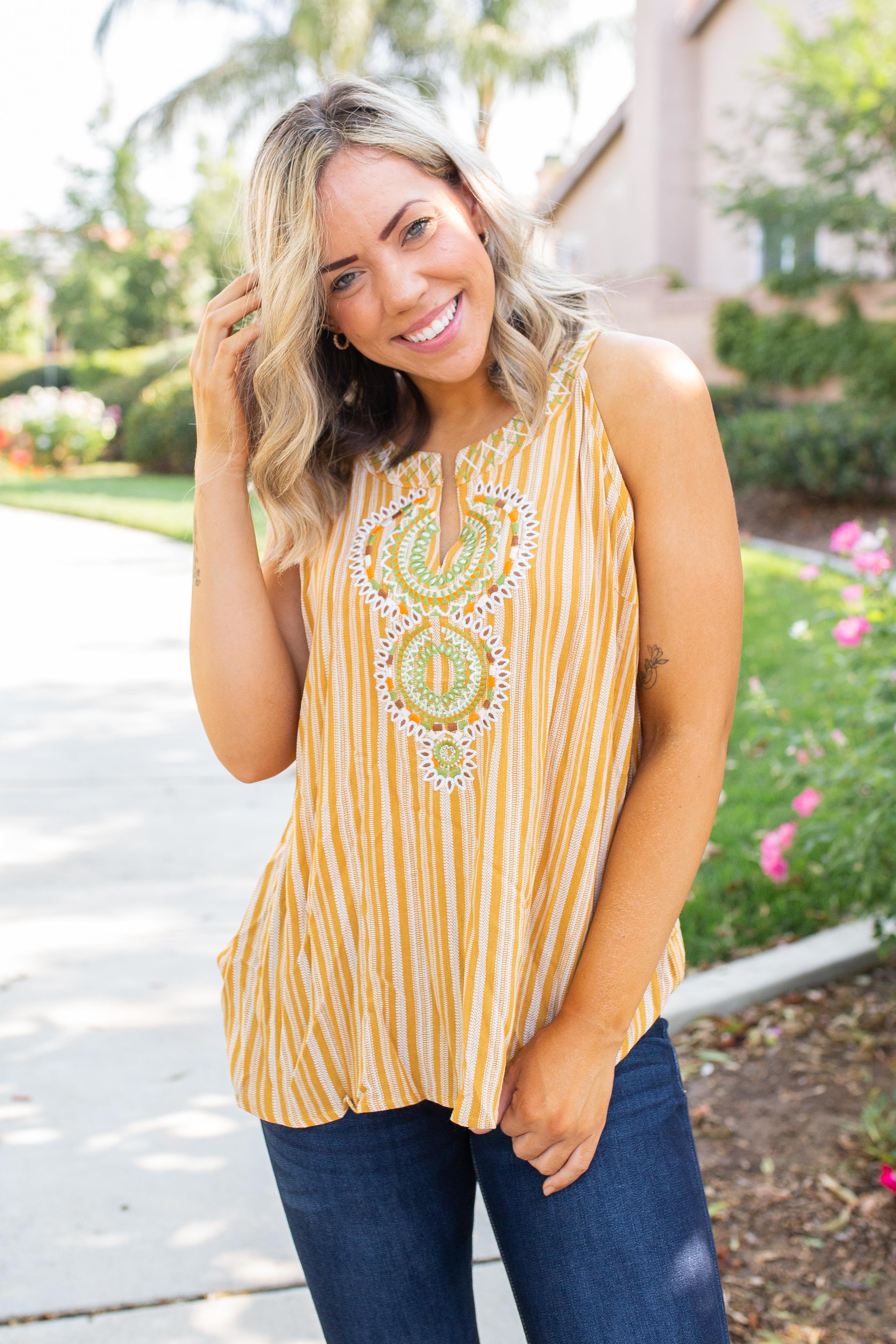 Make A Statement Sleeveless Top Boutique Simplified