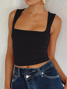 Square Neck Wide Strap Tank Trendsi