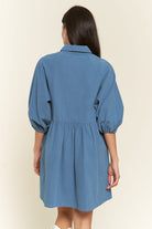 Washed denim style dress Jade By Jane