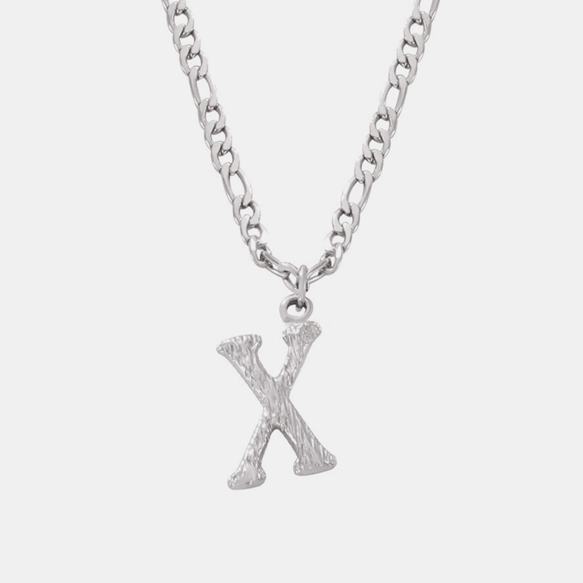 Titanium Steel Letter Pendant Necklace
