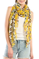 Mix Color Cheetah Printed Scarf LA Jewelry Plaza