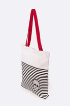 Sequins Skull Patch Fashion Canvas Tote LA Jewelry Plaza