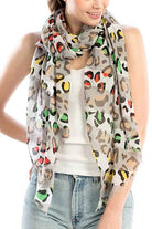 Mix Color Cheetah Printed Scarf LA Jewelry Plaza