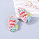 Alloy Bead Fish Shape Stud Earrings Trendsi