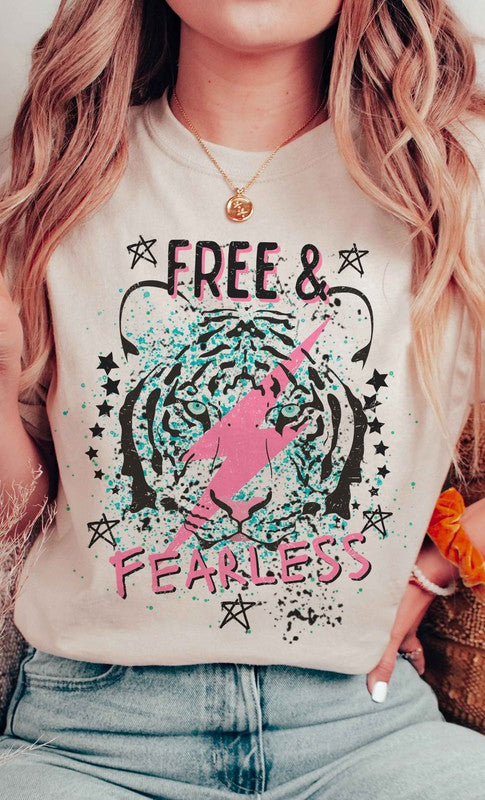 FREE AND FEARLESS TIGER Graphic T-Shirt BLUME AND CO.