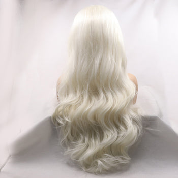 13*3" Lace Front Wigs Synthetic Long Wavy 24" 130% Density Trendsi