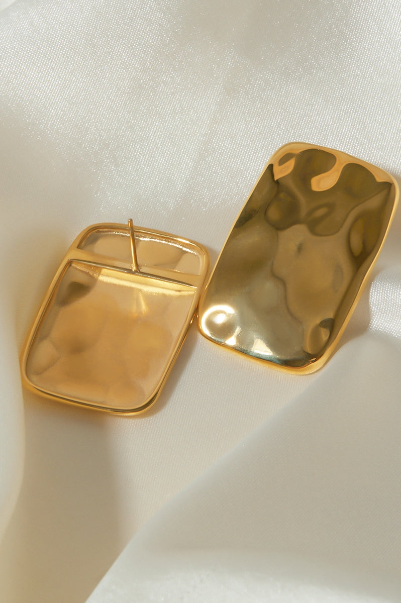 18K Gold-Plated Square Earrings Trendsi