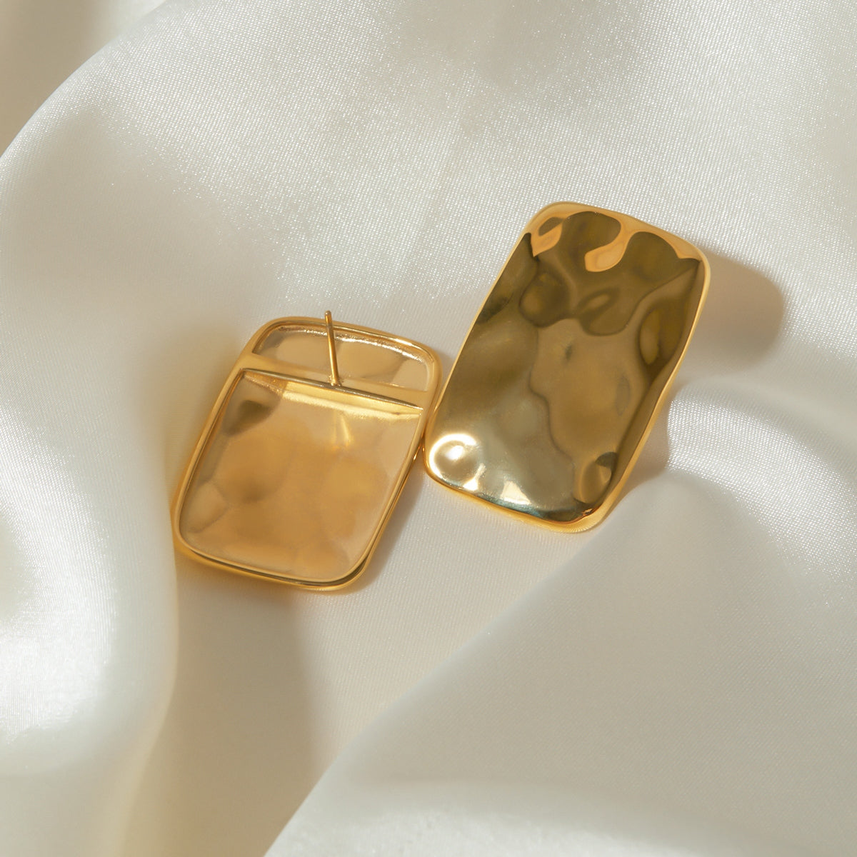 18K Gold-Plated Square Earrings Trendsi