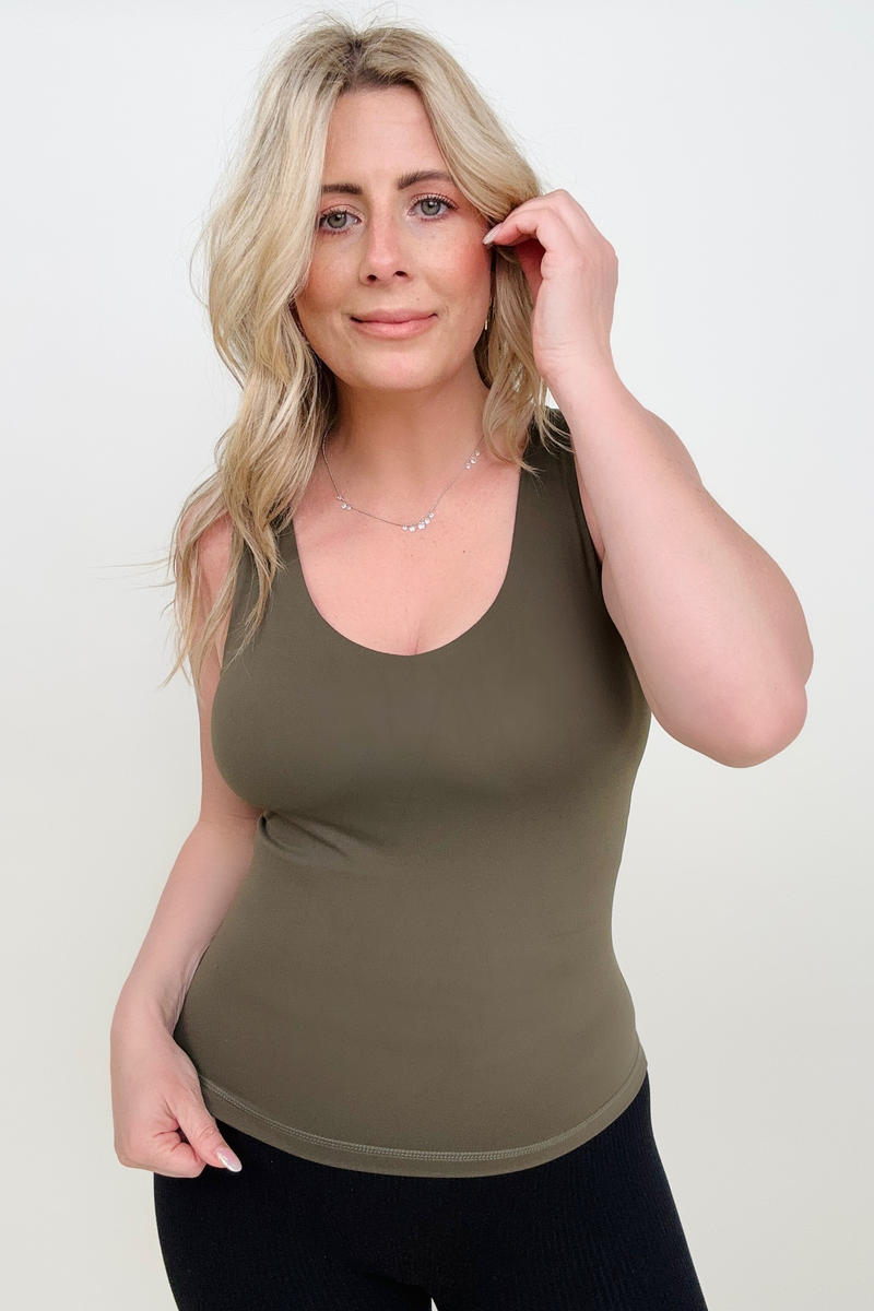 11 Colors - FawnFit Medium Length Lift Tank 2.0 with Built-in Bra Kiwidrop