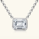 1 Carat Moissanite 925 Sterling Silver Pendant Necklace Trendsi