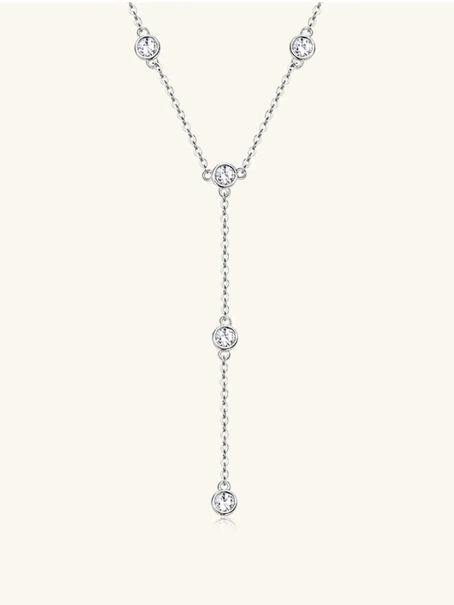 1.1 Carat Moissanite 925 Sterling Silver Necklace Trendsi