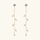 1.38 Carat Moissanite 925 Sterling Silver Leaf Earrings Trendsi