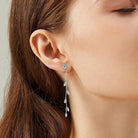 1.38 Carat Moissanite 925 Sterling Silver Leaf Earrings Trendsi