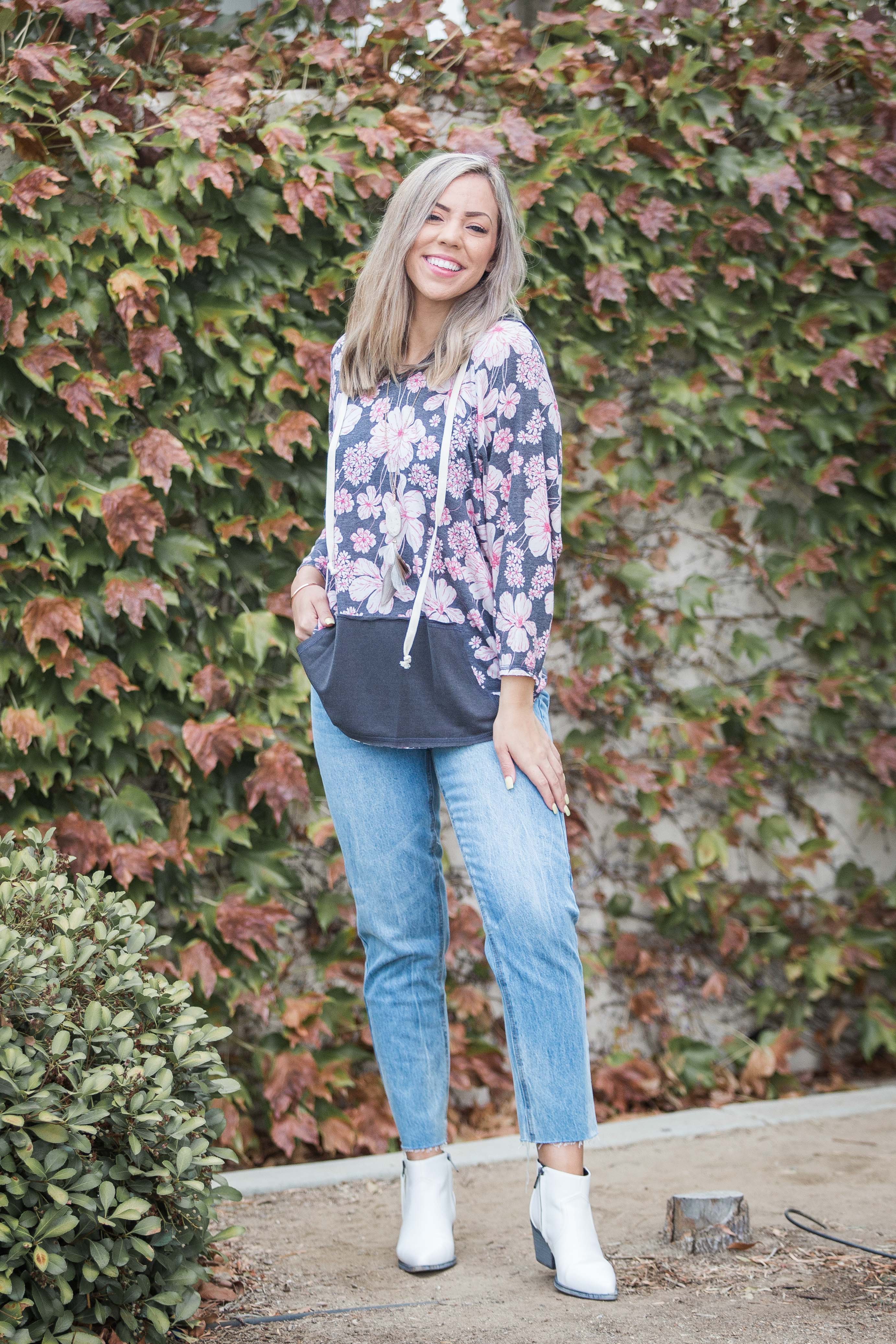 Showered in Blooms Hoodie Boutique Simplified