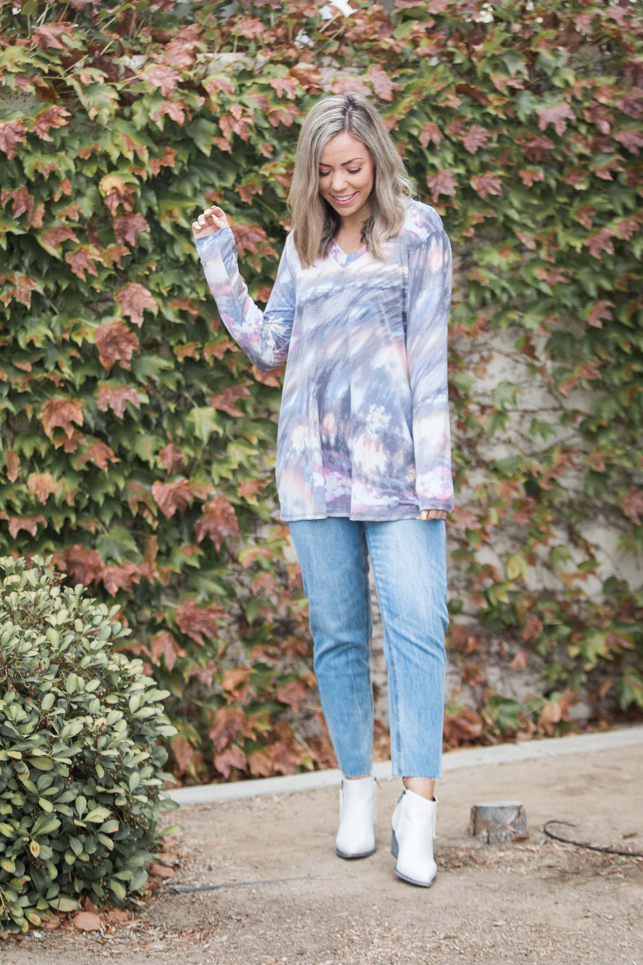 Sky Gazing Long Sleeve Top Boutique Simplified