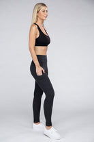 Active Leggings Featuring Concealed Pockets Ambiance Apparel