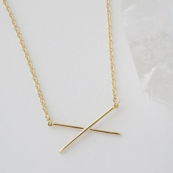 X Bar Necklace HONEYCAT Jewelry