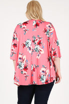 Plus Size Floral Short Sleeve Cardigan Bagel