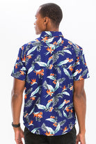 Hawaiian Print Button Down Shirt WEIV