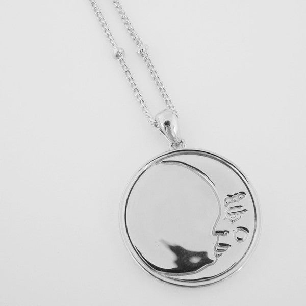 Moon Face Pendant Necklace HONEYCAT Jewelry