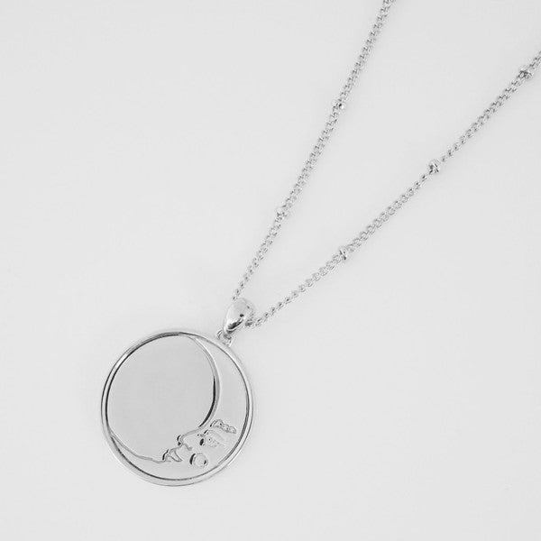 Moon Face Pendant Necklace HONEYCAT Jewelry