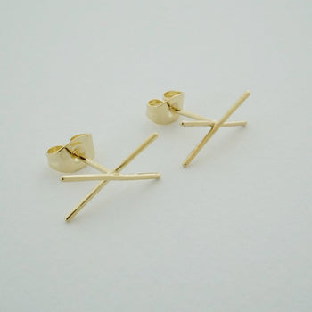 X Bar Studs HONEYCAT Jewelry