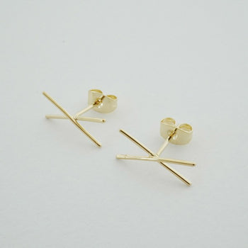 X Bar Studs HONEYCAT Jewelry