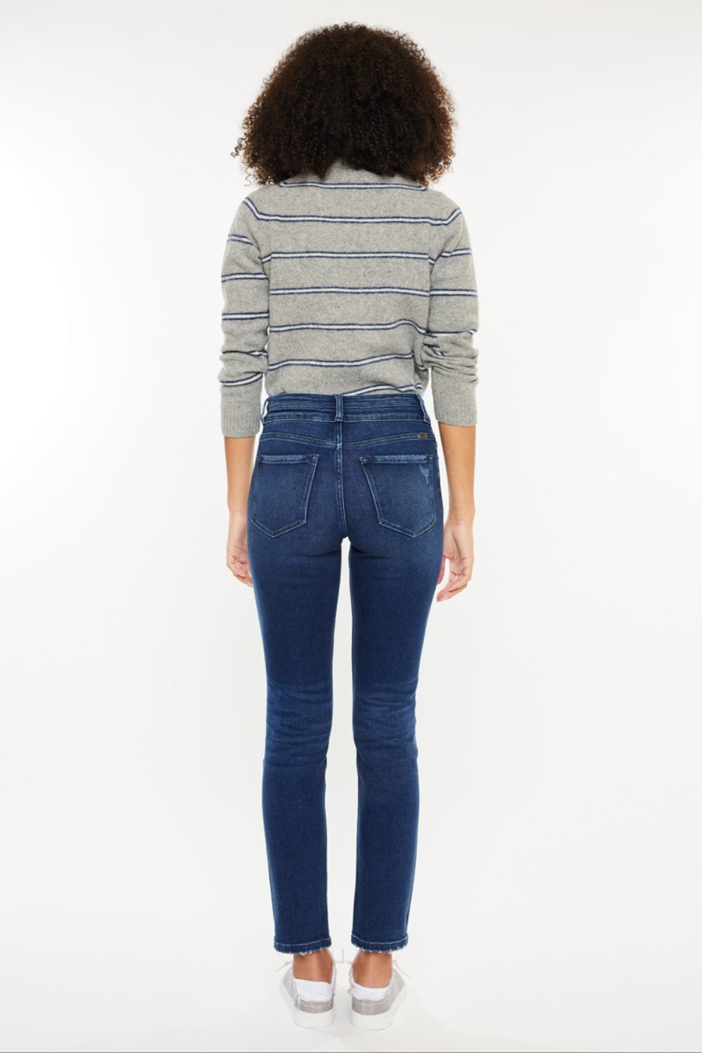 Kancan High Rise Slim Straight Jeans Trendsi