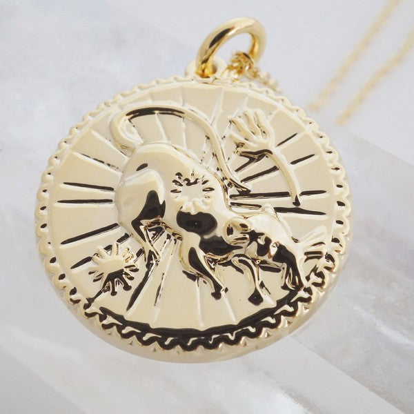 Chinese Zodiac Coin Necklace - Rat HONEYCAT Jewelry