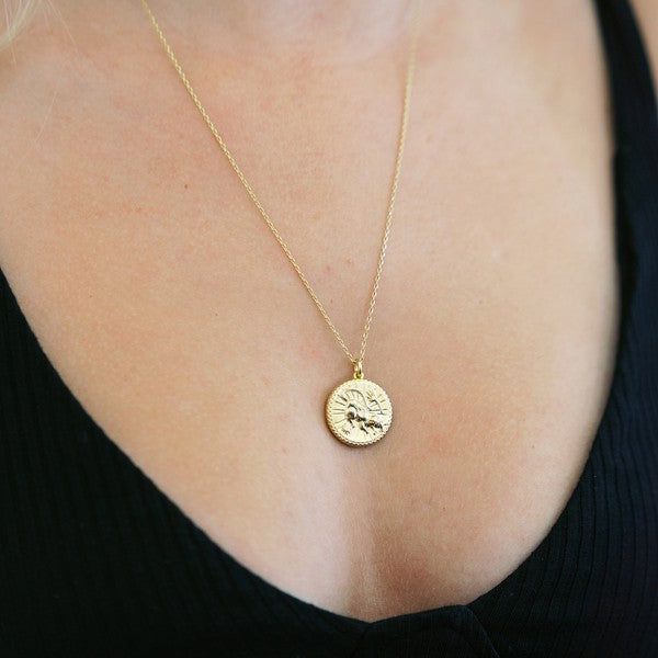 Chinese Zodiac Coin Necklace - Rat HONEYCAT Jewelry