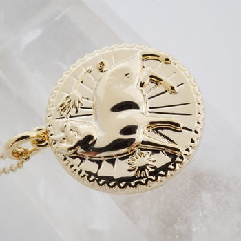 Chinese Zodiac Coin Necklace - Pig HONEYCAT Jewelry