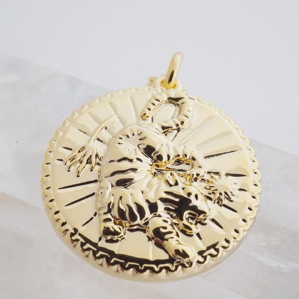 Chinese Zodiac Coin Necklace - Tiger HONEYCAT Jewelry