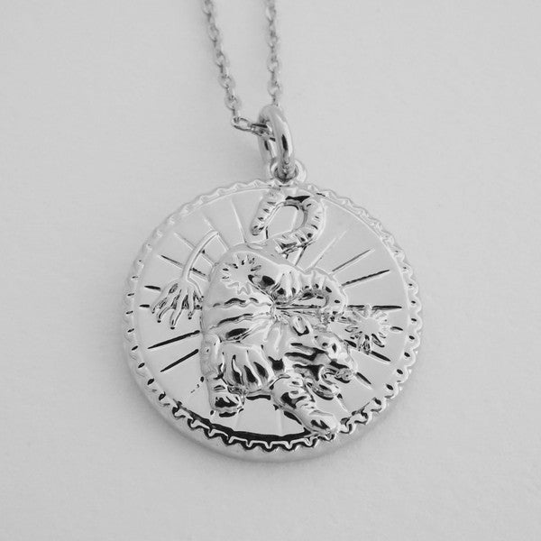 Chinese Zodiac Coin Necklace - Tiger HONEYCAT Jewelry